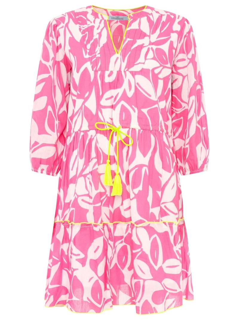 Zwillingsherz Sommerkleid »"Blätter Zweifarbig"«, mit Tasseln und kontrastfarbigen Details von Zwillingsherz