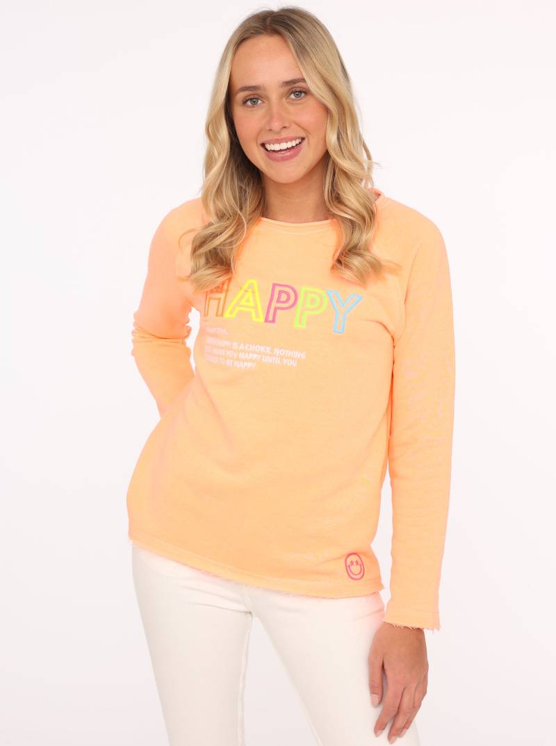 Zwillingsherz Sweatshirt »"Happy"«, mit inspirierendem Zitatprint von Zwillingsherz