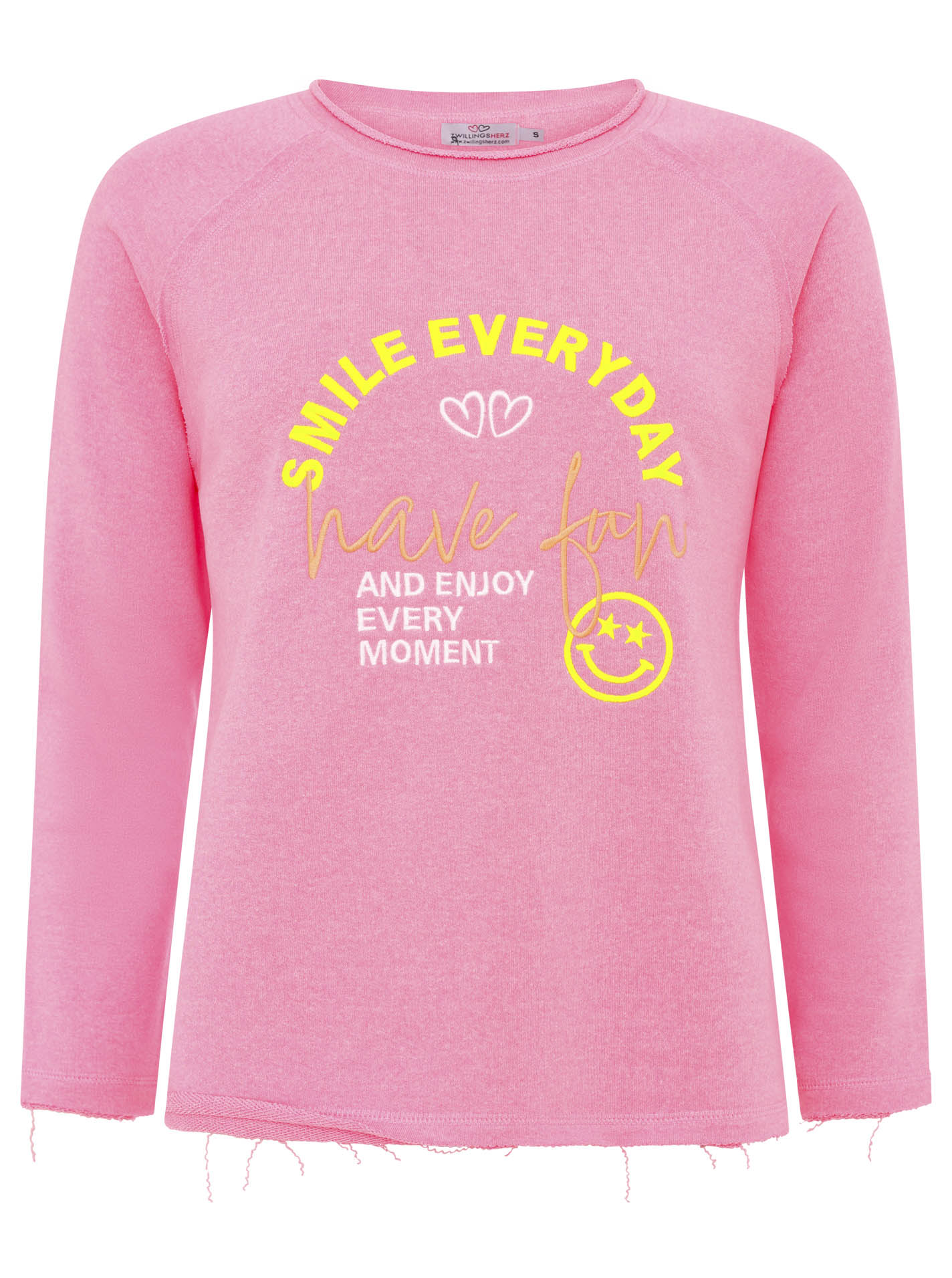 Zwillingsherz Sweatshirt »"Smile Everyday"«, mit Used-Look Kanten und Stickerei Zwillingsherz Sweatshirt »"Smile Everyday"«, mit Used-Look Kanten und Stickerei von Zwillingsherz