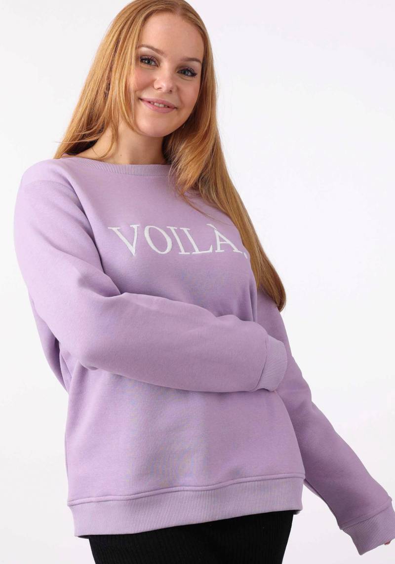 Zwillingsherz Sweatshirt »Voilà«, mit Aufdruck, schlichtes Design von Zwillingsherz