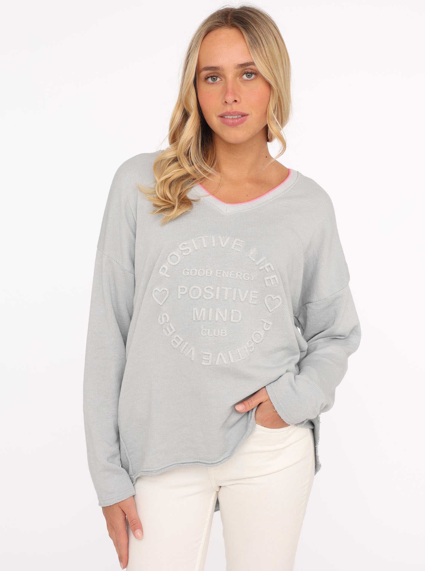 Zwillingsherz Sweatshirt »Positive Mind«, mit Kontrastnaht in Neonfarbe Zwillingsherz Sweatshirt »Positive Mind«, mit Kontrastnaht in Neonfarbe von Zwillingsherz