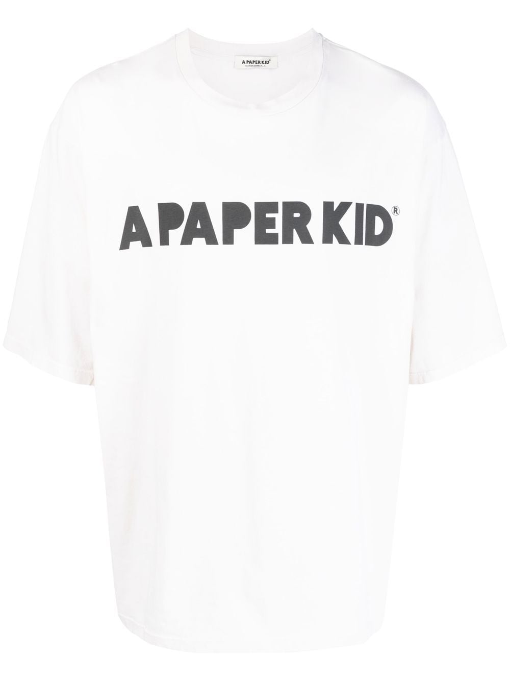 A Paper Kid logo-print cotton T-shirt - Neutrals von A Paper Kid