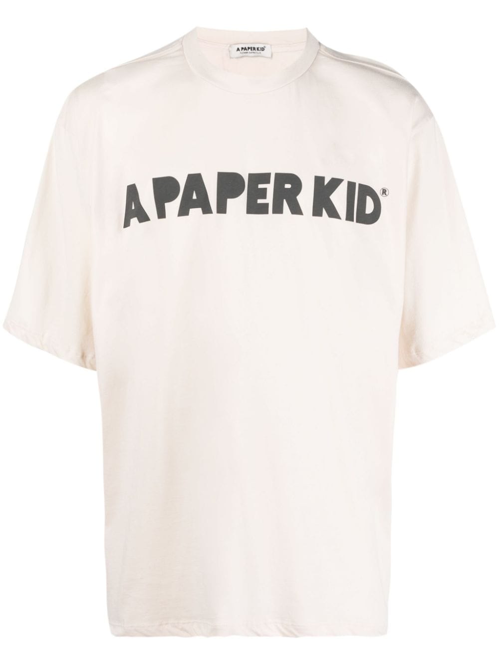 A Paper Kid logo-print cotton T-shirt - Neutrals von A Paper Kid