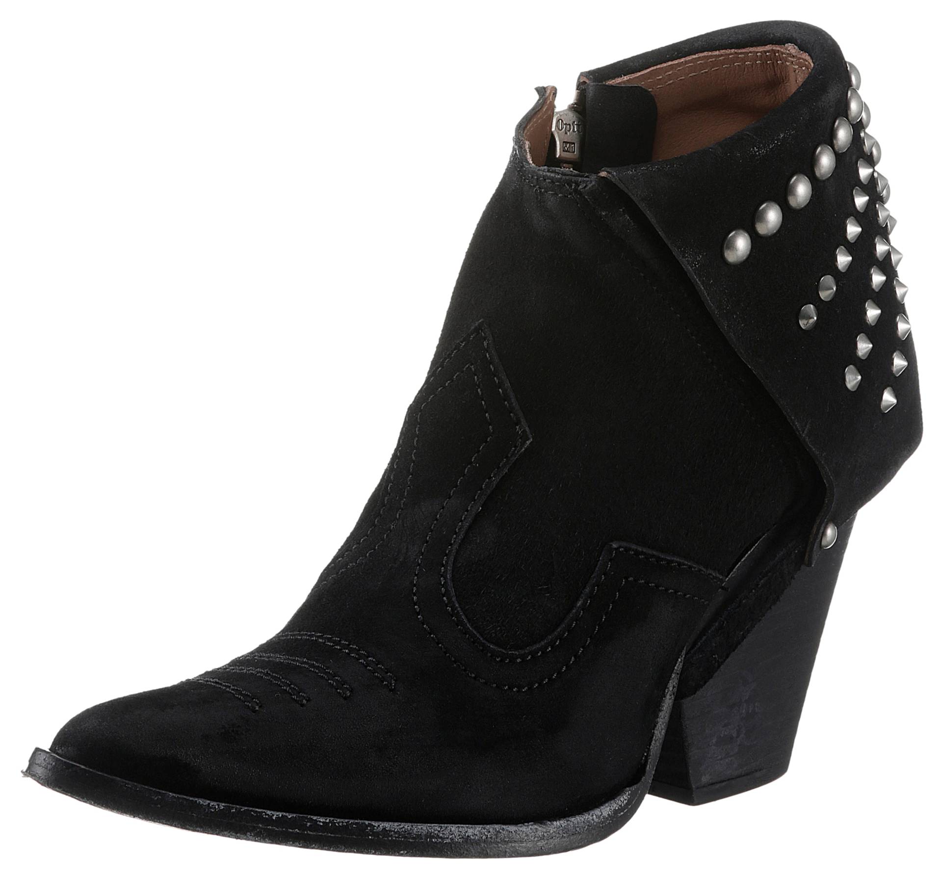 A.S.98 High-Heel-Stiefelette »BELIVE«, Abendmode, Ankle-Boots mit Nieten und Ziernähten von a.s.98