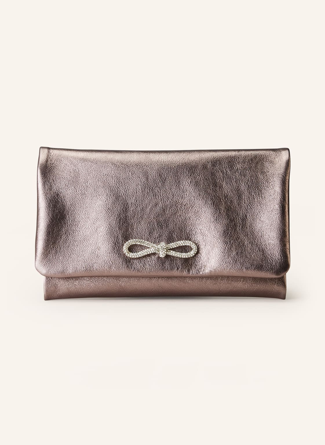 Abro Clutch Mit Schmucksteinen beige von abro