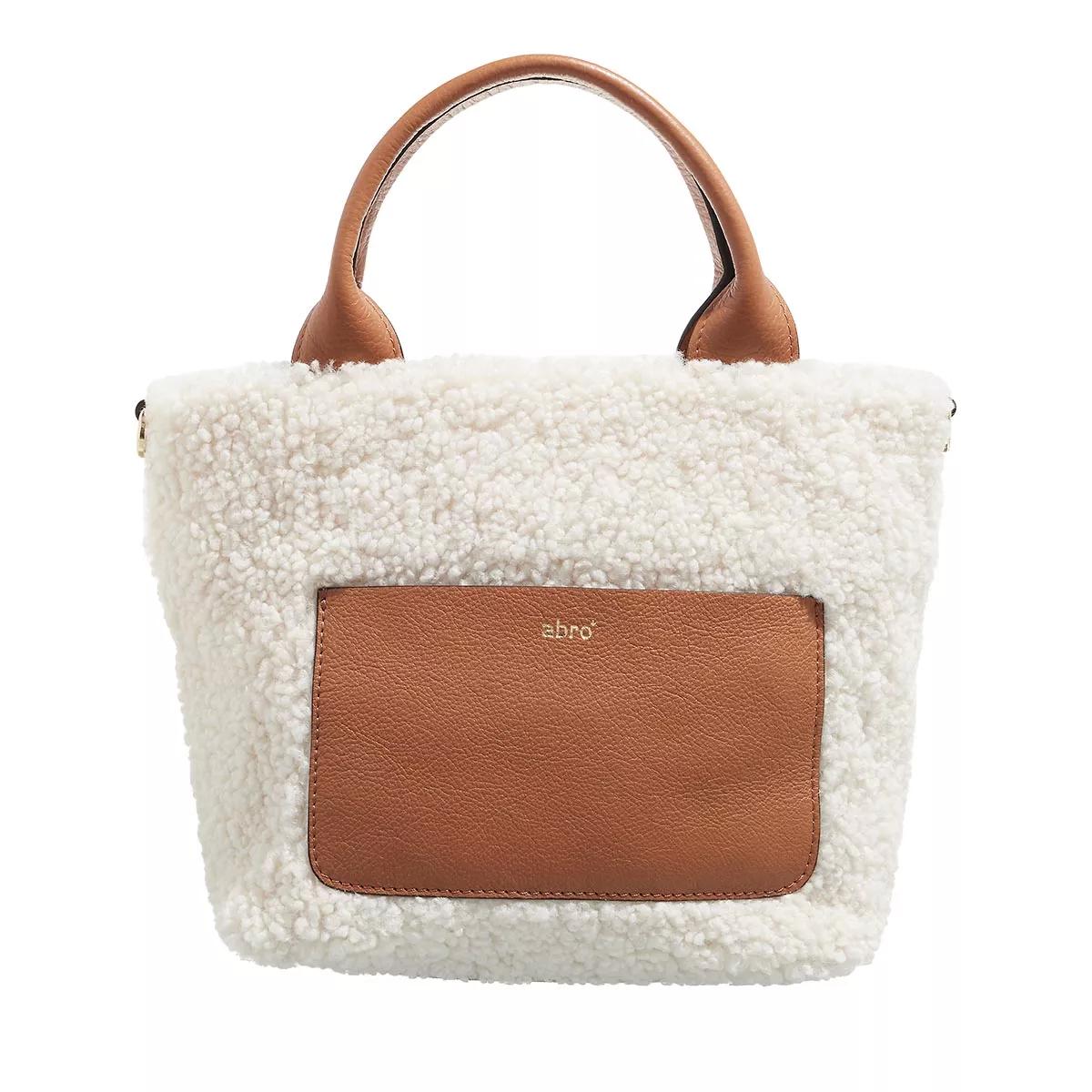 Abro Henkeltasche - Shopper Raquel Small/ Ivory/Cuoio - Gr. unisize - in Creme - für Damen von abro