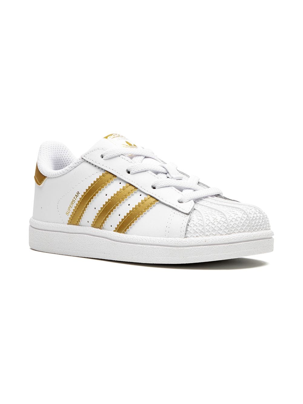 adidas Kids Superstar I "White/Metallic Gold" sneakers von adidas Kids