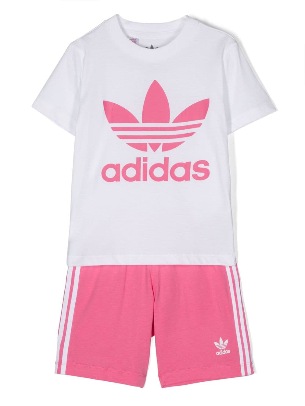 adidas Kids Trefoil cotton shorts set - Pink von adidas Kids