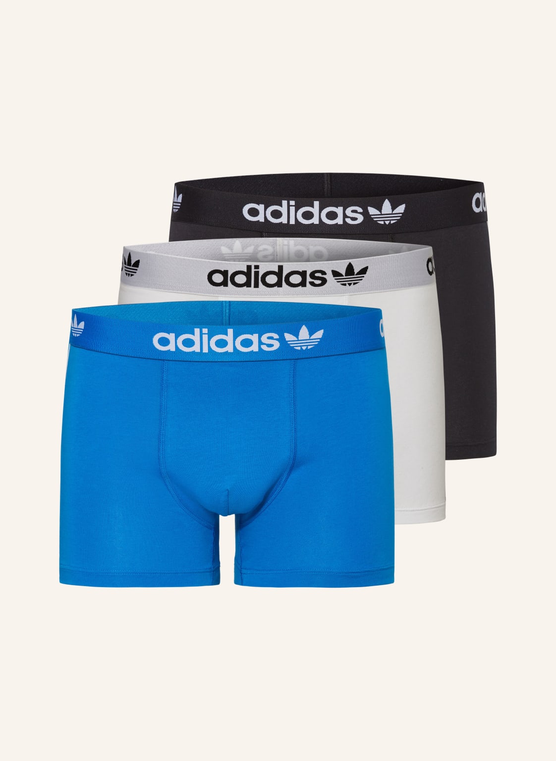 Adidas Originals 3er-Pack Boxershorts Comfort Flex Cotton 3-Stripes schwarz von adidas Originals