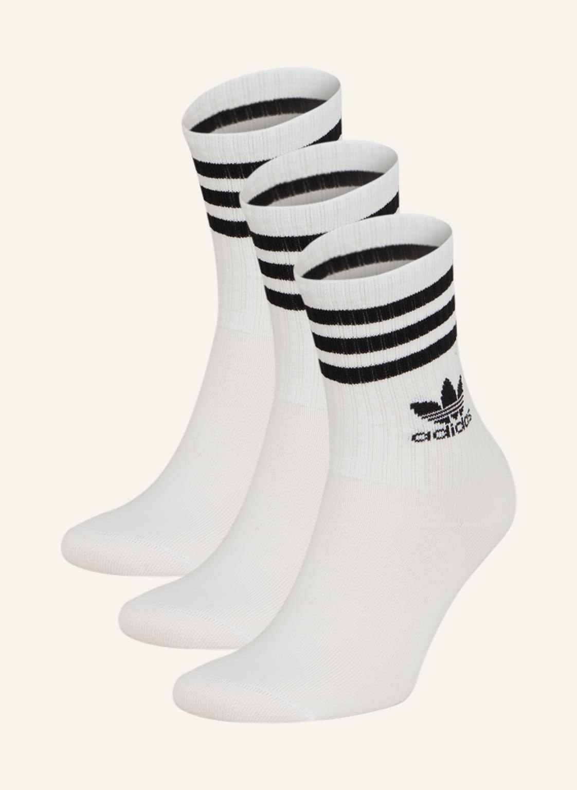 Adidas Originals 3er-Pack Socken Mid Cut Crew weiss von adidas Originals