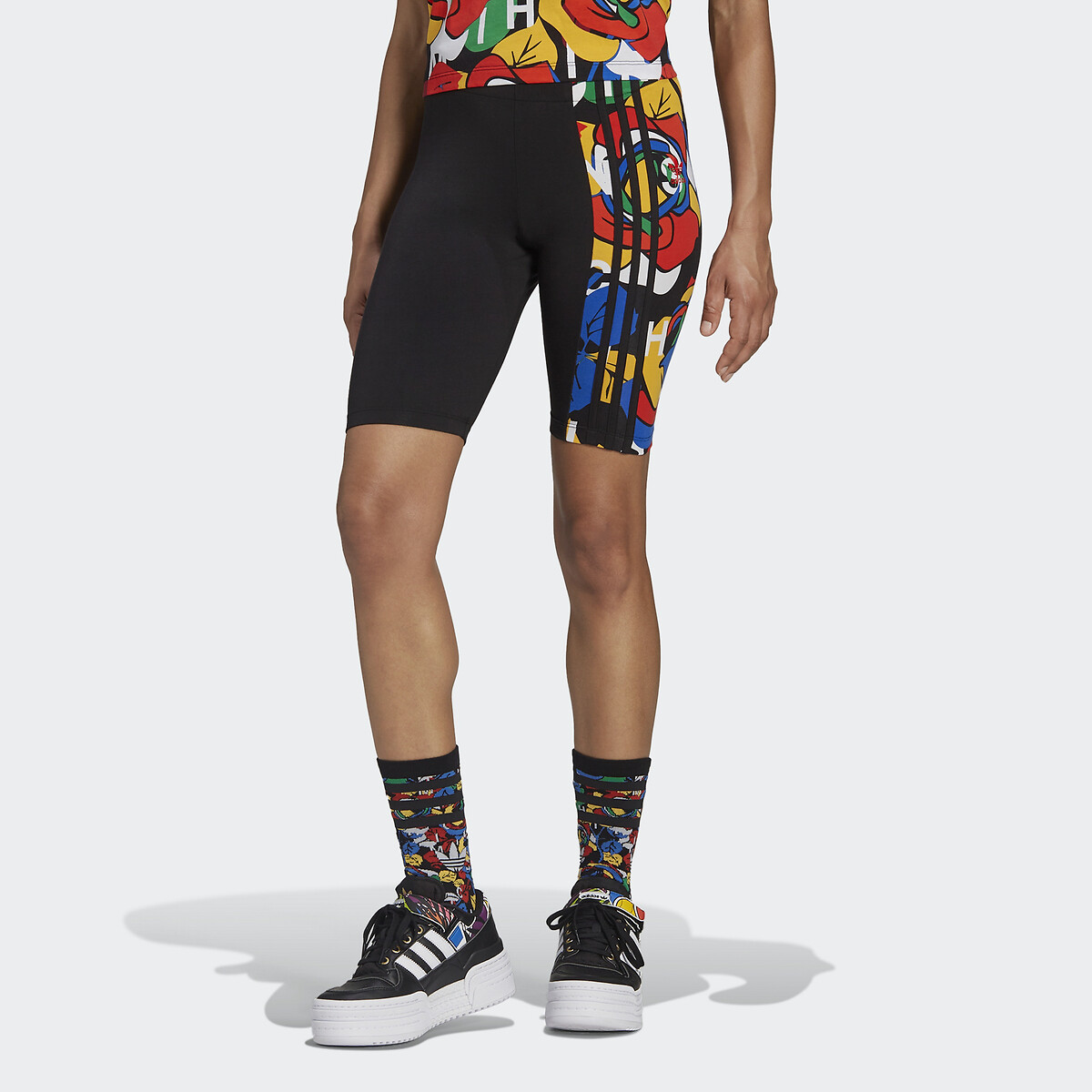 Radlerhose mit Pop-Art-Print von adidas Originals