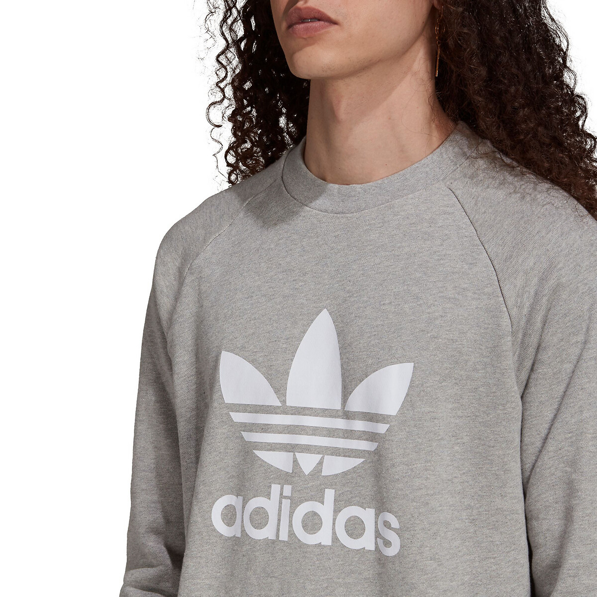Sweatshirt mit rundem Ausschnitt, kleines Logo von adidas Originals
