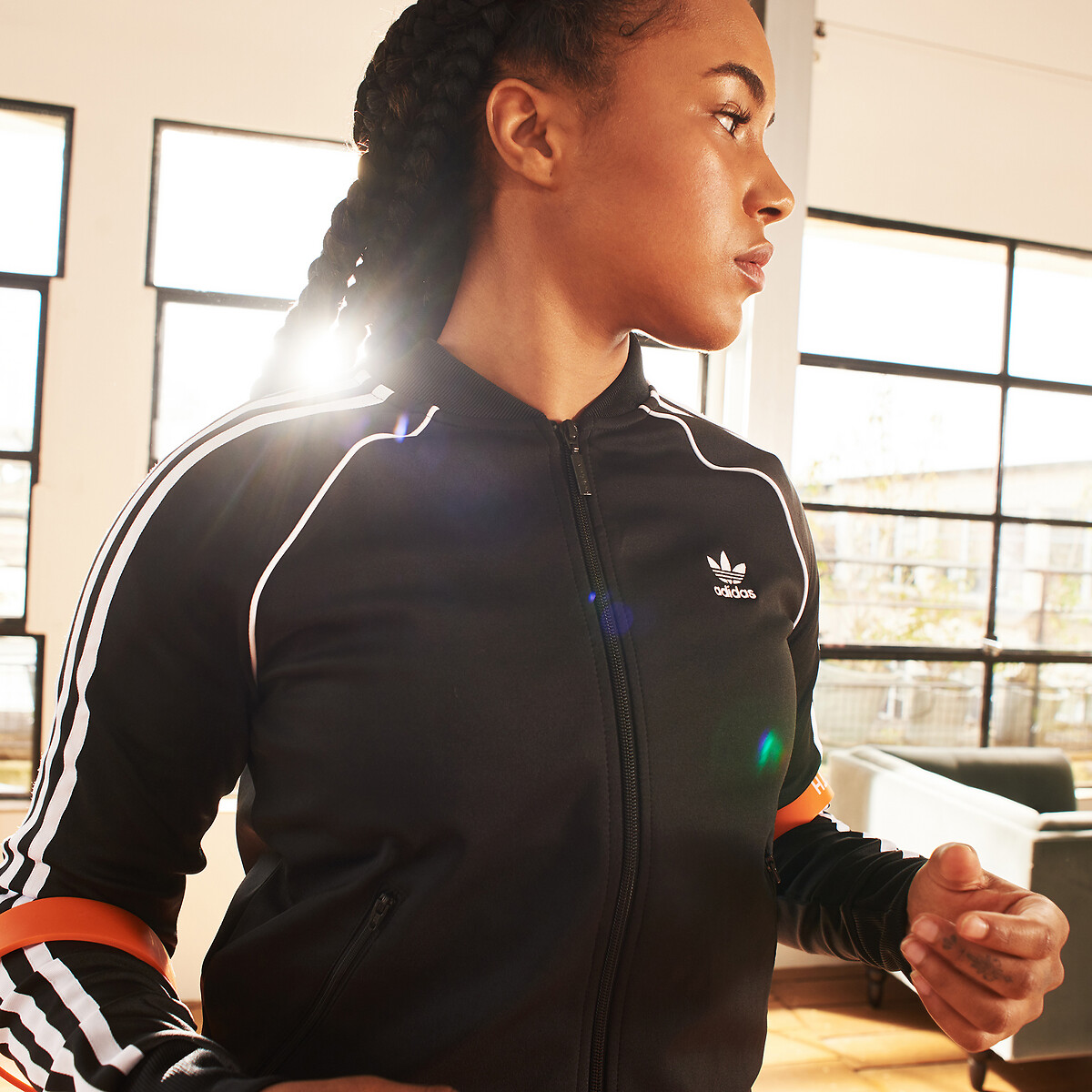 Trainingsjacke mit Reissverschluss und Stehkragen von adidas Originals