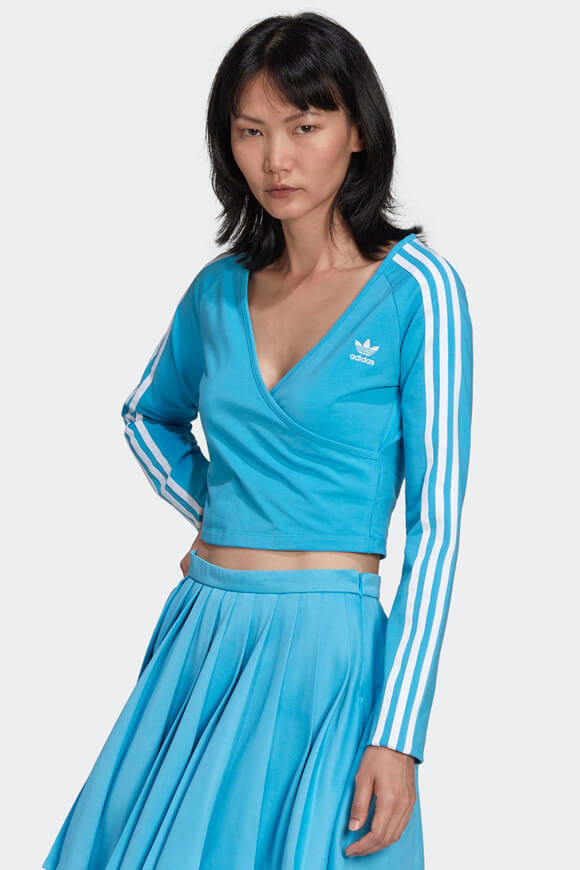 Adidas Originals Crop Langarmshirt | App Sky Rush | Damen  | 36 von Adidas Originals