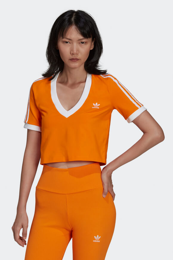 Adidas Originals Crop T-Shirt | Bright Orange | Damen  | 40 von Adidas Originals
