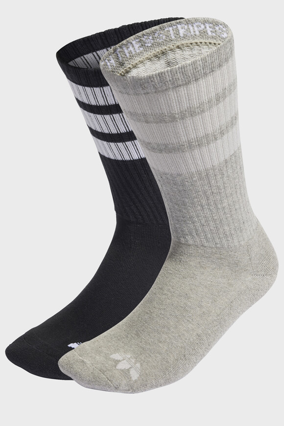 Adidas Originals Doppelpack Socken | Schwarz + Grau meliert | Herren  | EU37-39 von Adidas Originals