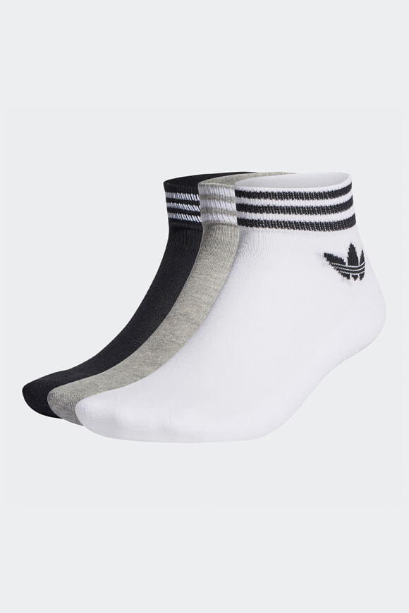Adidas Originals Dreierpack Socken | White + Medium Grey Heather + Black | unisex | EU43-46 Adidas Originals Dreierpack Socken | White + Medium Grey Heather + Black | unisex | EU43-46 von Adidas Originals