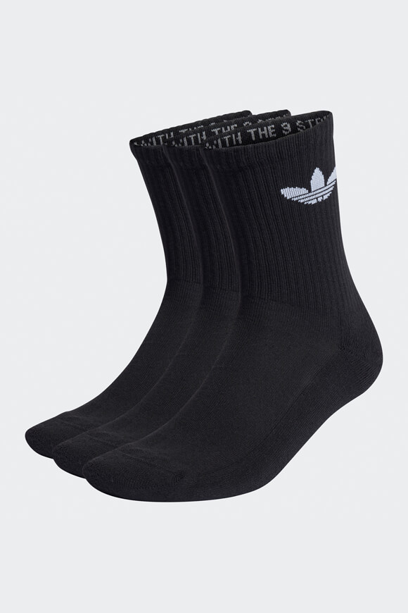 Adidas Originals Dreierpack Socken | Schwarz | unisex  | EU37-39 von Adidas Originals