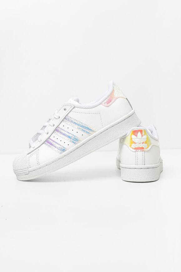 Adidas Originals Superstar Kids Sneaker | Cloud White + Multicolor | unisex  | EU34 von Adidas Originals
