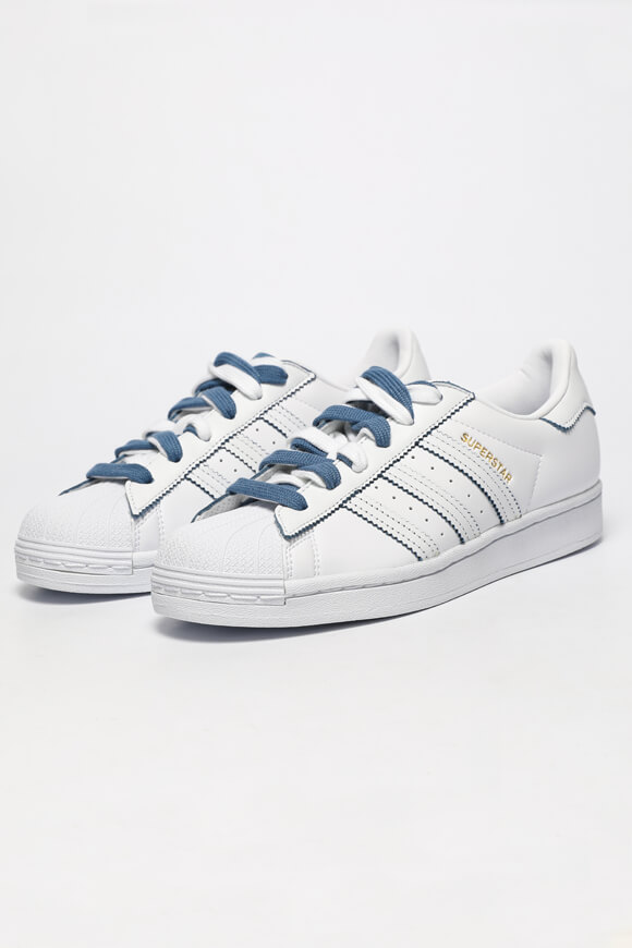 Adidas Originals Superstar Sneaker | Cloud White + Blue | Damen  | EU36 von Adidas Originals