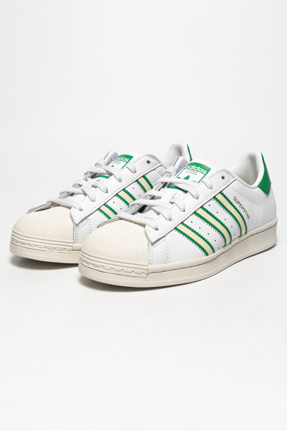 Adidas Originals Superstar Sneaker | Weiss + Grün | Herren  | EU39 1/3 von Adidas Originals