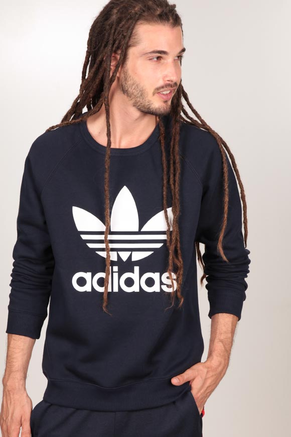 Adidas Originals Sweatshirt | Navy + Weiss | Herren  | S von Adidas Originals