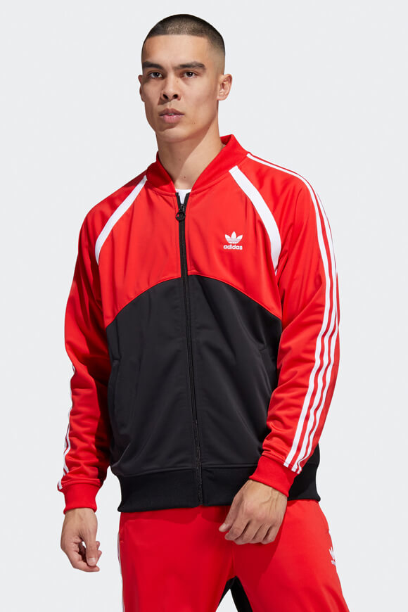 Adidas Originals Trainingsjacke | Vivid Red + Black | Herren  | L von Adidas Originals