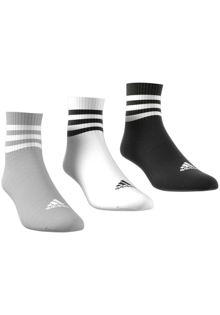 adidas Performance Sportsocken »3STREIFEN CUSHIONED SPORTSWEAR MIDCUT SOCKEN, 3 PAAR«, (3 Paar) von adidas Performance