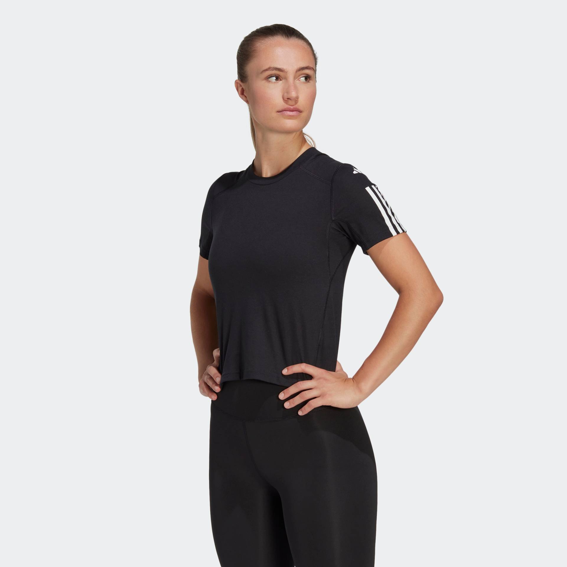 adidas Performance T-Shirt »TRAIN ESSENTIALS TRAIN COTTON 3-STREIFEN CROP« von adidas Performance