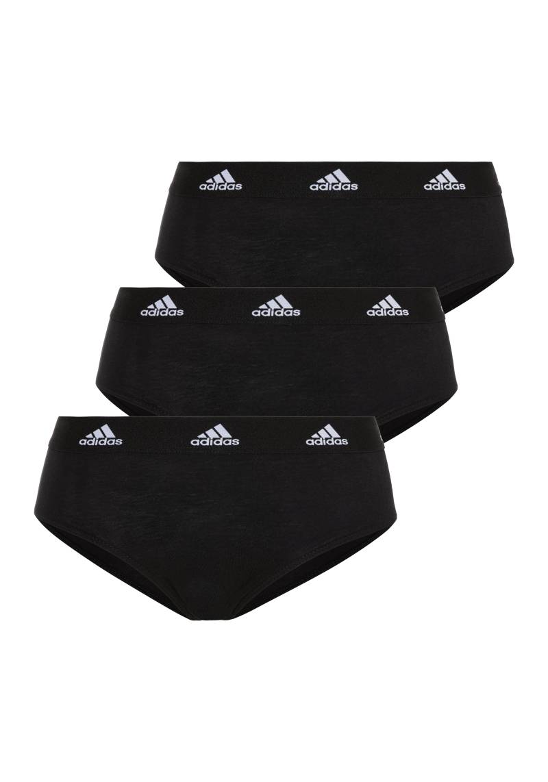 adidas Sportswear Bikinislip »"Sport Active Comfort Cotton"«, (3er Pack), Logo-Web-Bund, elastisches Single Jersey, schnelltrocknend von adidas Sportswear