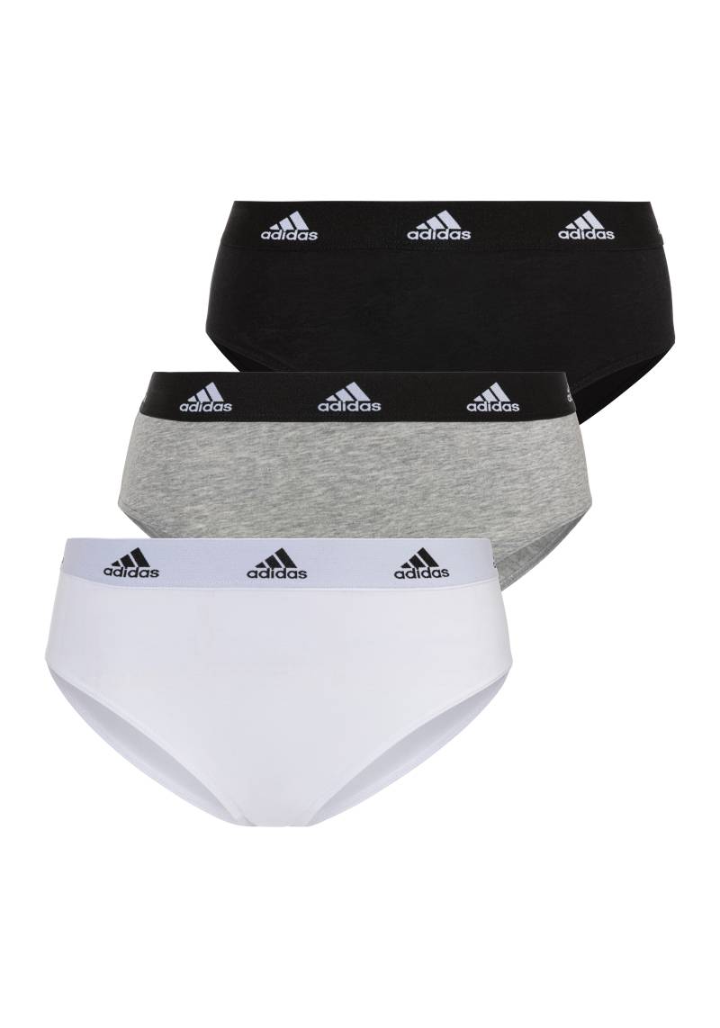 adidas Sportswear Bikinislip »"Sport Active Comfort Cotton"«, (3er Pack), Logo-Web-Bund, elastisches Single Jersey, schnelltrocknend von adidas Sportswear