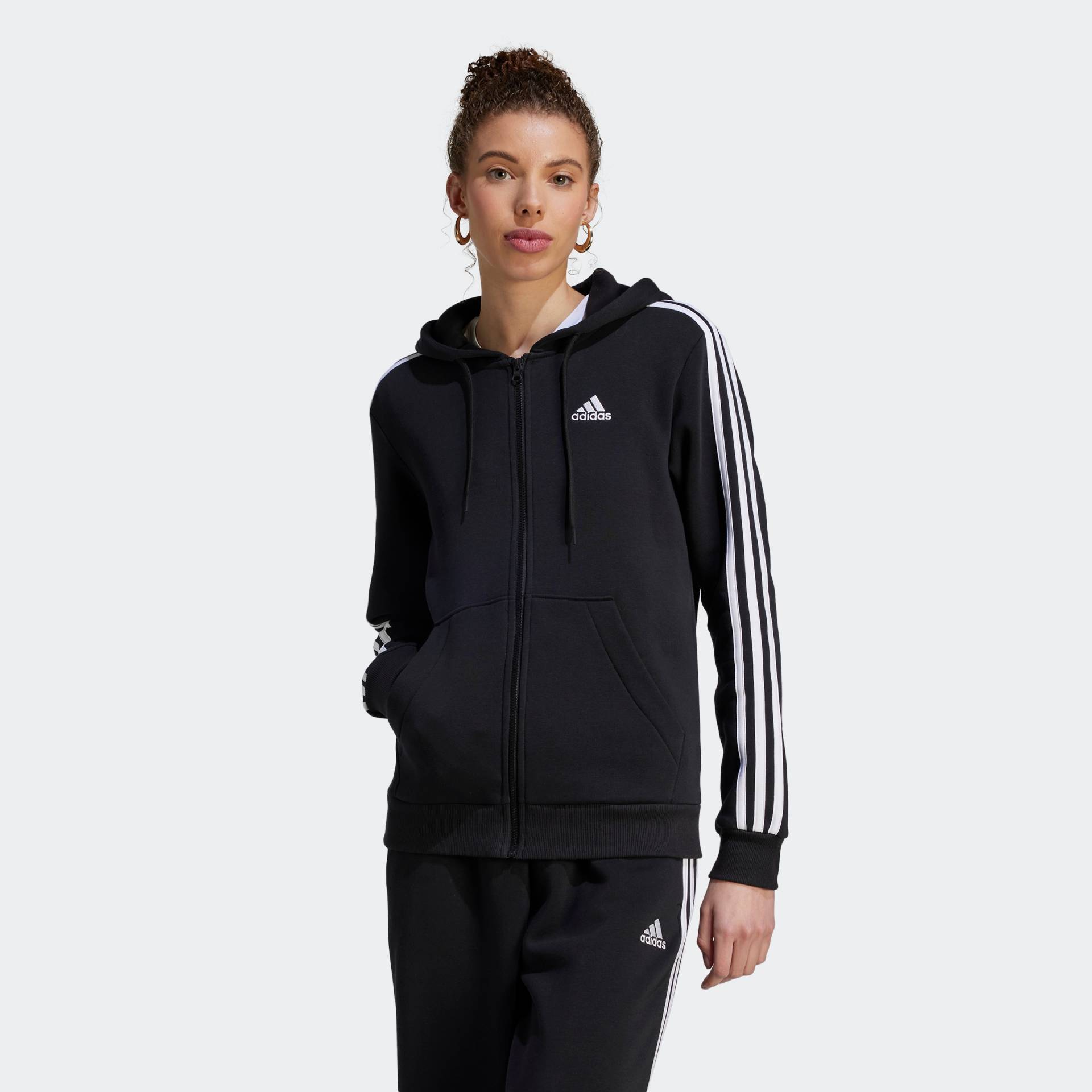 adidas Sportswear Kapuzensweatjacke »ESSENTIALS 3STREIFEN KAPUZENJACKE«, (1 tlg.) von adidas Sportswear