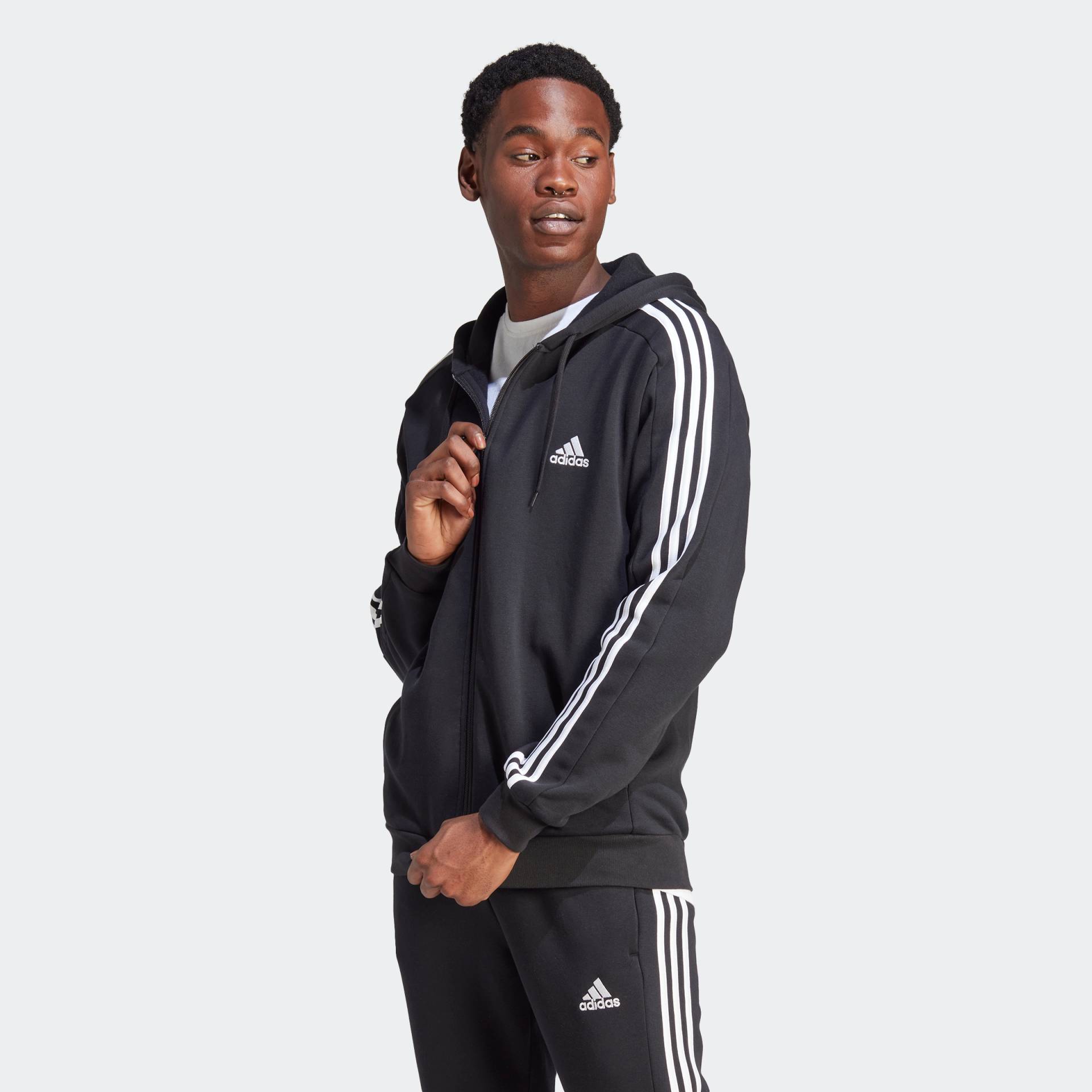 adidas Sportswear Kapuzensweatjacke »ESSENTIALS 3STREIFEN KAPUZENJACKE«, (1 tlg.) von adidas Sportswear