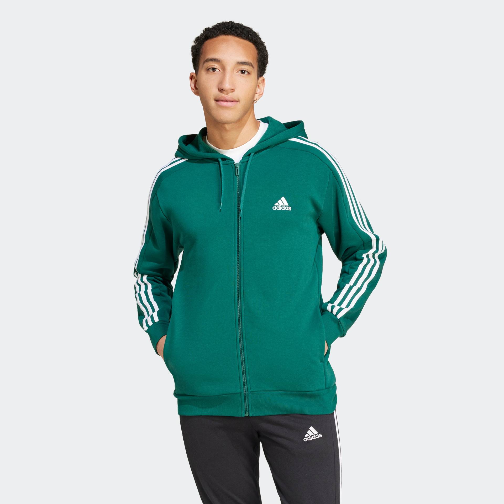 adidas Sportswear Kapuzensweatjacke »ESSENTIALS 3STREIFEN KAPUZENJACKE«, angenehmes Material aus Baumwollmix adidas Sportswear Kapuzensweatjacke »ESSENTIALS 3STREIFEN KAPUZENJACKE«, angenehmes Material aus Baumwollmix von adidas Sportswear