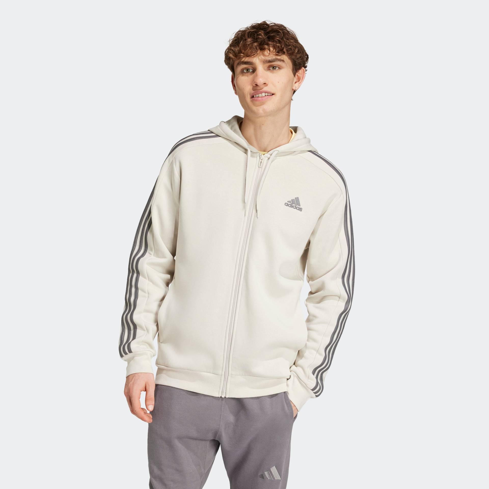 adidas Sportswear Kapuzensweatjacke »ESSENTIALS 3STREIFEN KAPUZENJACKE«, angenehmes Material aus Baumwollmix adidas Sportswear Kapuzensweatjacke »ESSENTIALS 3STREIFEN KAPUZENJACKE«, angenehmes Material aus Baumwollmix von adidas Sportswear