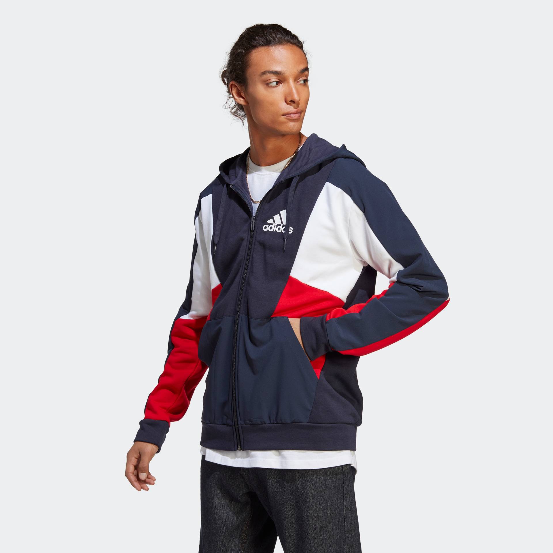 adidas Sportswear Kapuzensweatshirt »ESSENTIALS COLORBLOCK KAPUZENJACKE« von adidas Sportswear