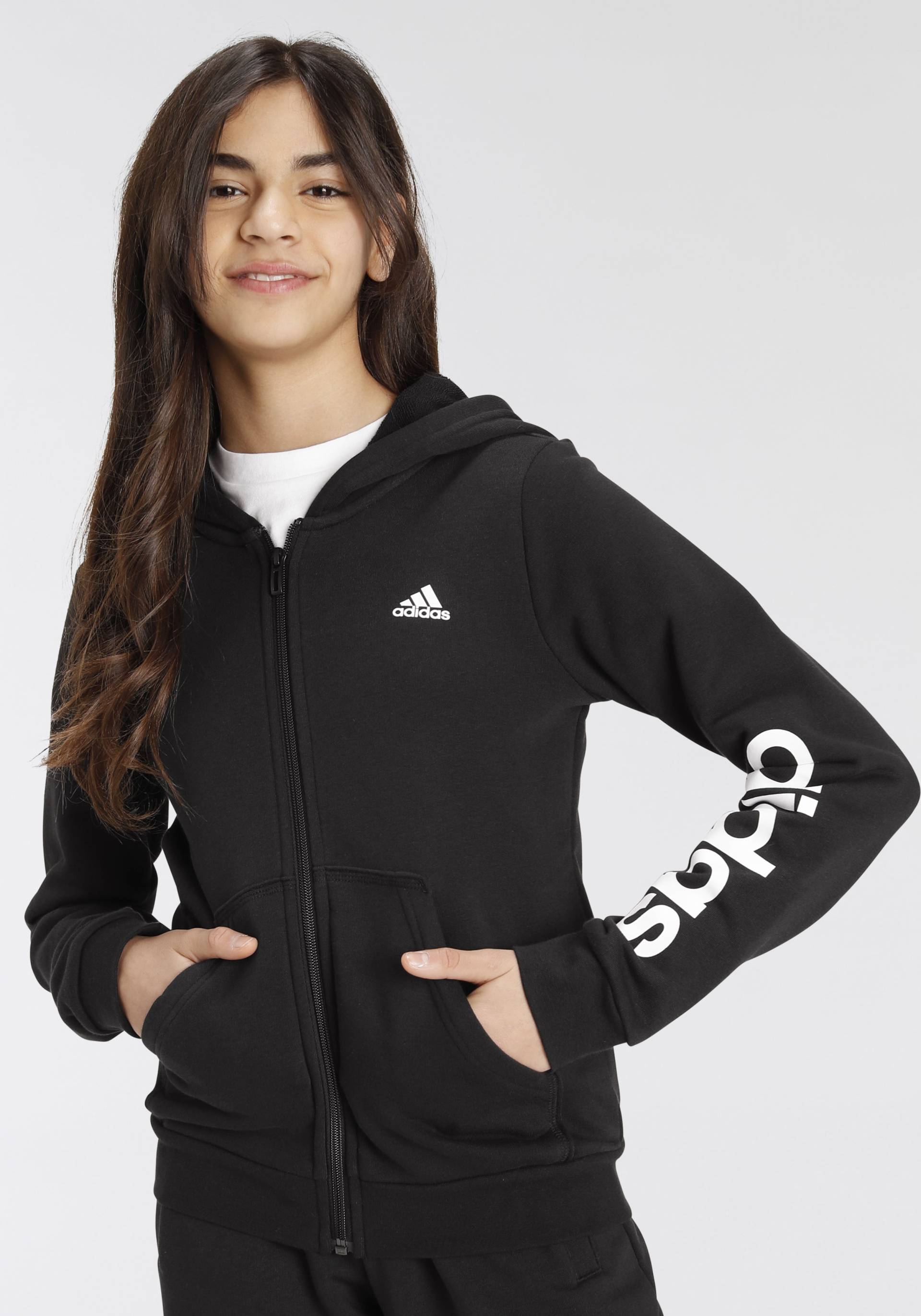 adidas Sportswear Kapuzensweatjacke »ESSENTIALS LINEAR LOGO KAPUZENJACKE«, (1 tlg.) von adidas Sportswear