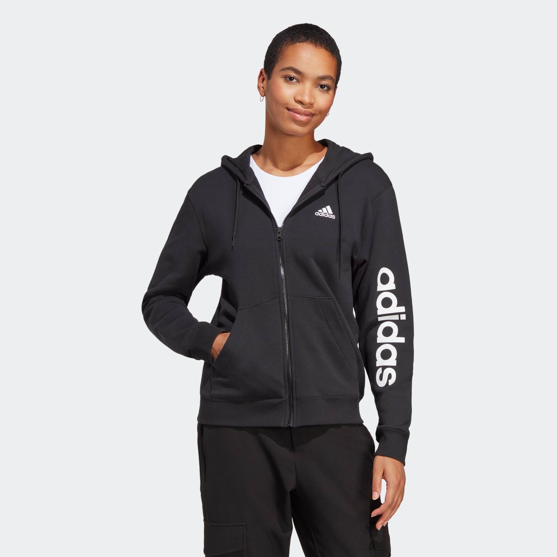 adidas Sportswear Kapuzensweatjacke »ESSENTIALS LINEAR FRENCH TERRY KAPUZENJACKE«, (1 tlg.) von adidas Sportswear