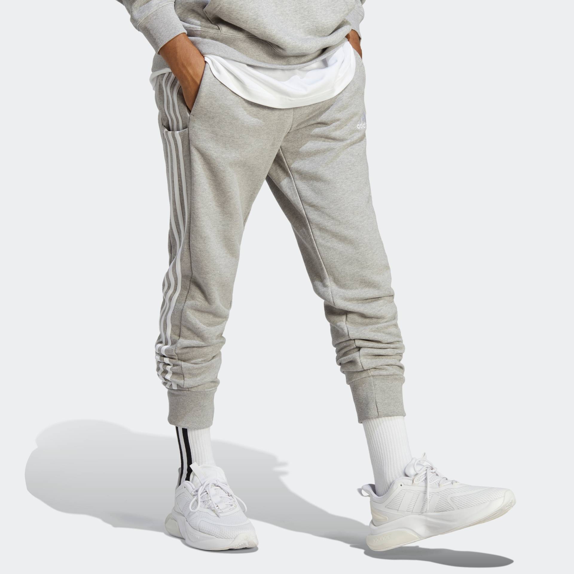 adidas Sportswear Sporthose »ESSENTIALS FRENCH TERRY TAPERED CUFF 3STREIFEN HOSE«, (1 tlg.) von adidas Sportswear