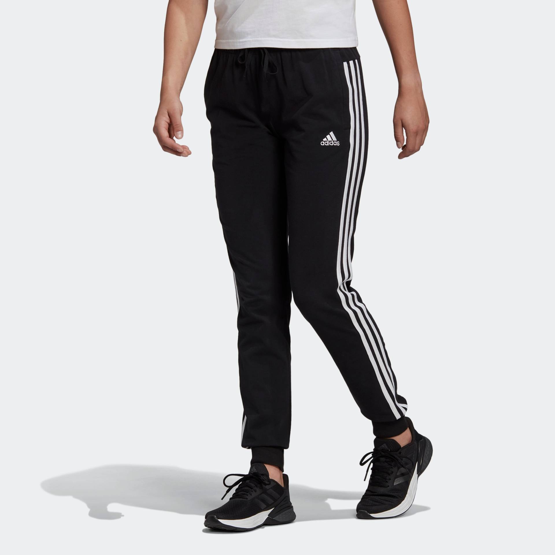 adidas Sportswear Sporthose »ESSENTIALS SINGLE JERSEY 3STREIFEN HOSE«, (1 tlg.) von adidas Sportswear