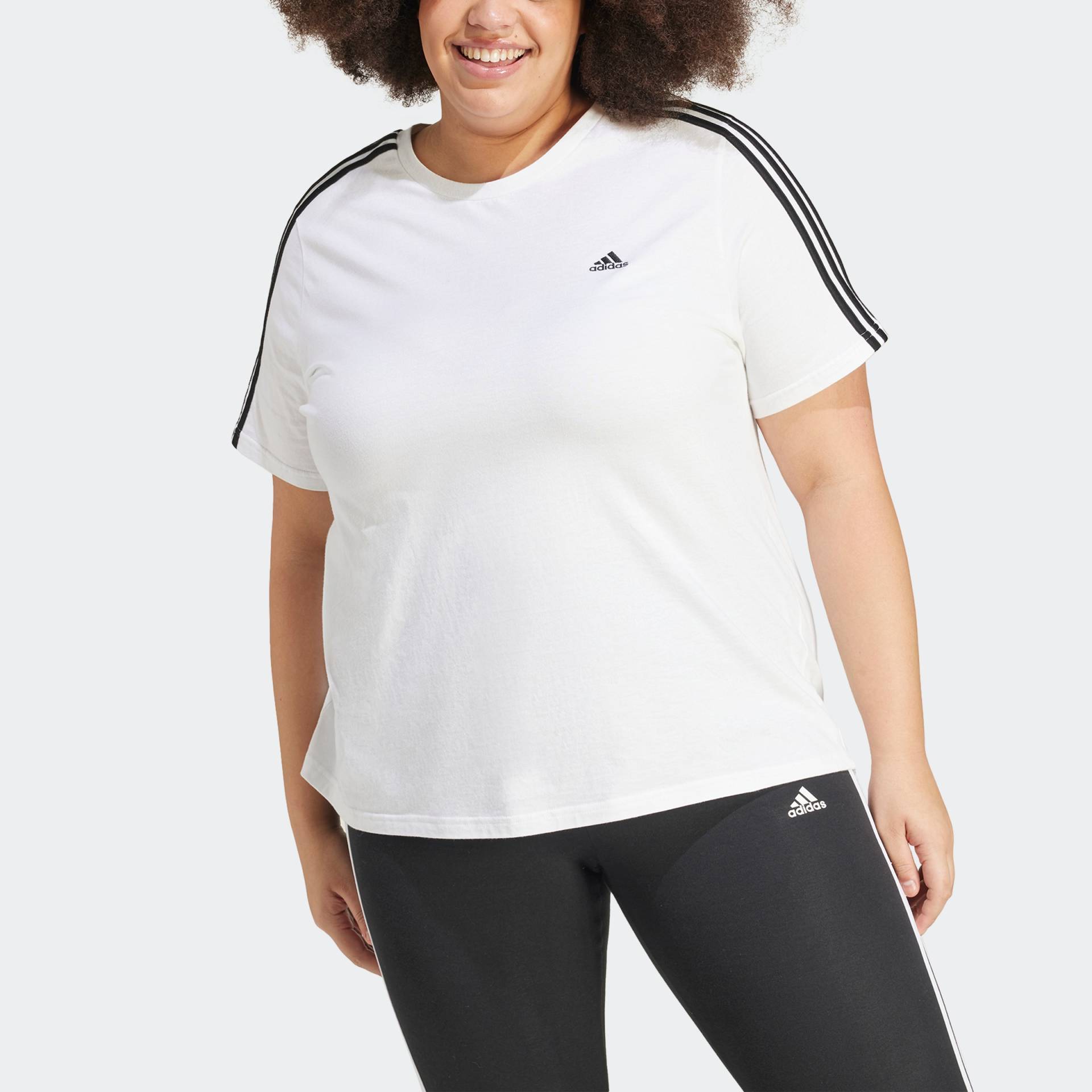 adidas Sportswear T-Shirt »ESSENTIALS SLIM 3-STREIFEN – GROSSE GRÖSSEN« von adidas Sportswear