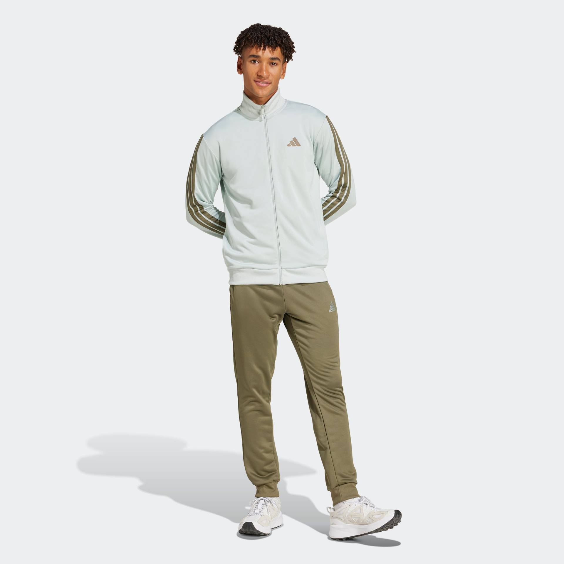 adidas Sportswear Trainingsanzug »M 3S FT TT TS«, (2 tlg.), drei Streifen Tracksuit aus weichem French-Terry-Material von adidas Sportswear