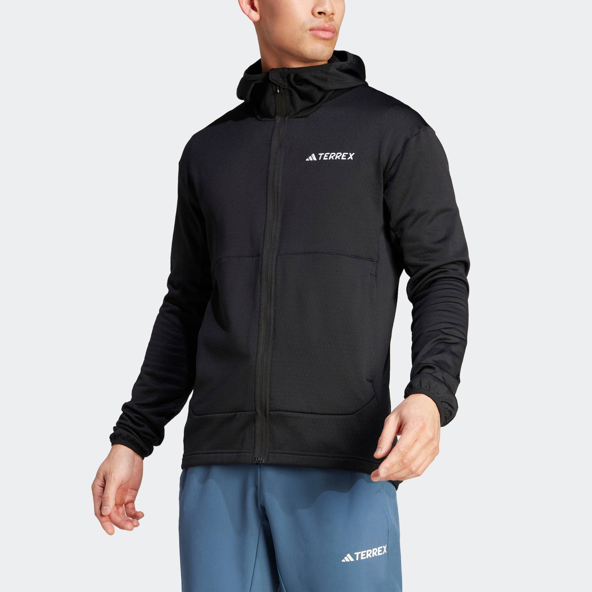 adidas TERREX Outdoorjacke »TERREX XPERIOR LIGHT FLEECE HOODED« von adidas TERREX