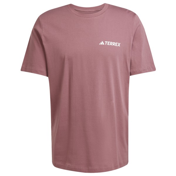 adidas Terrex - Graphic Mountain T-Shirt - T-Shirt Gr M quiet crimson von adidas Terrex
