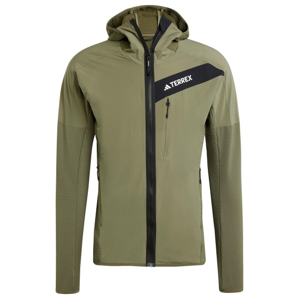 adidas Terrex - Terrex Techrock Hooded Wind Fleece Jacket - Softshelljacke Gr M;S;XL;XXL grau von adidas Terrex