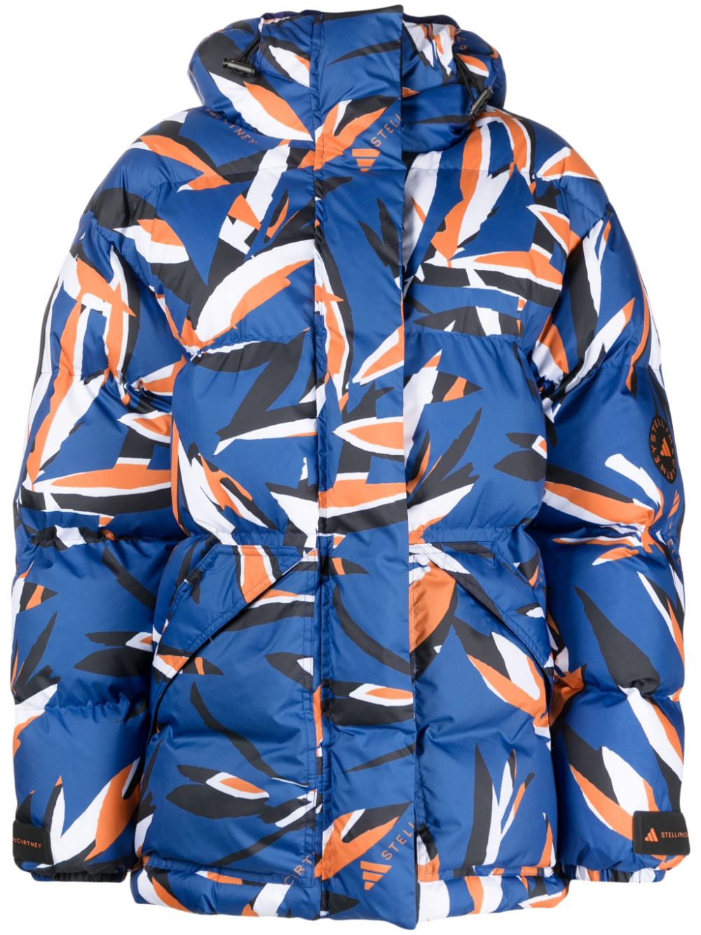 adidas by Stella McCartney TrueNature floral-print padded jacket - Blue von adidas by Stella McCartney