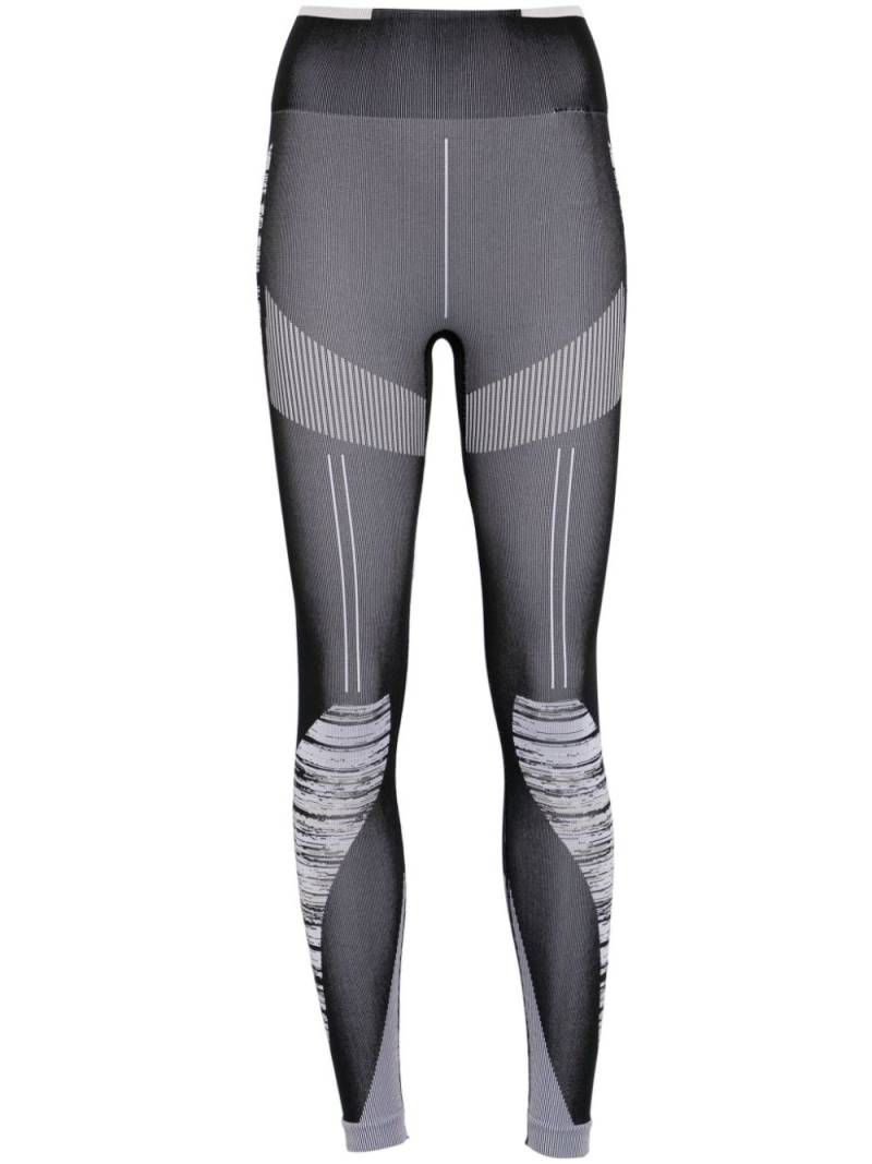 adidas by Stella McCartney graphic-print yoga leggings - Grey von adidas by Stella McCartney