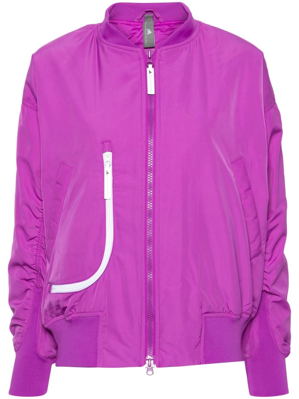 adidas by Stella McCartney logo-appliqué bomber jacket - Purple von adidas by Stella McCartney