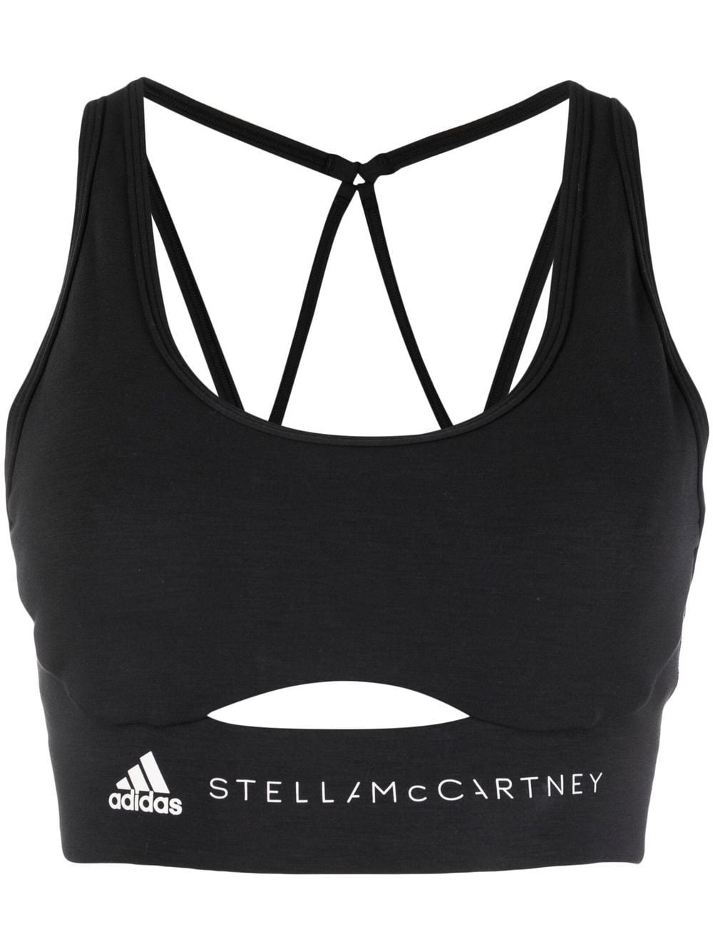 adidas by Stella McCartney logo-print bralette top - Black von adidas by Stella McCartney