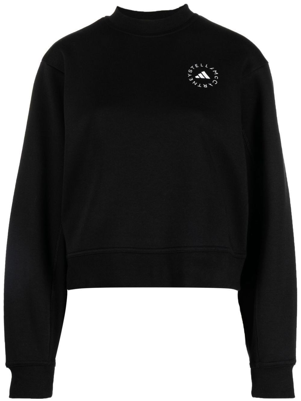 adidas by Stella McCartney logo-print cropped sweatshirt - Black von adidas by Stella McCartney